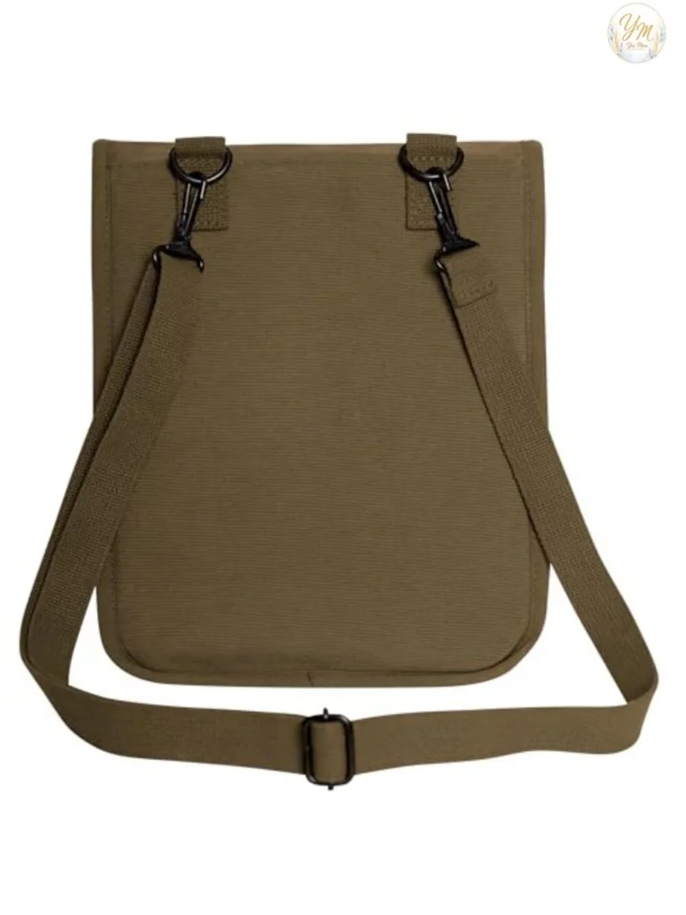 Canvas Map Case Shoulder Bag with Organizer Pocket Crossbody Adjustable Strap